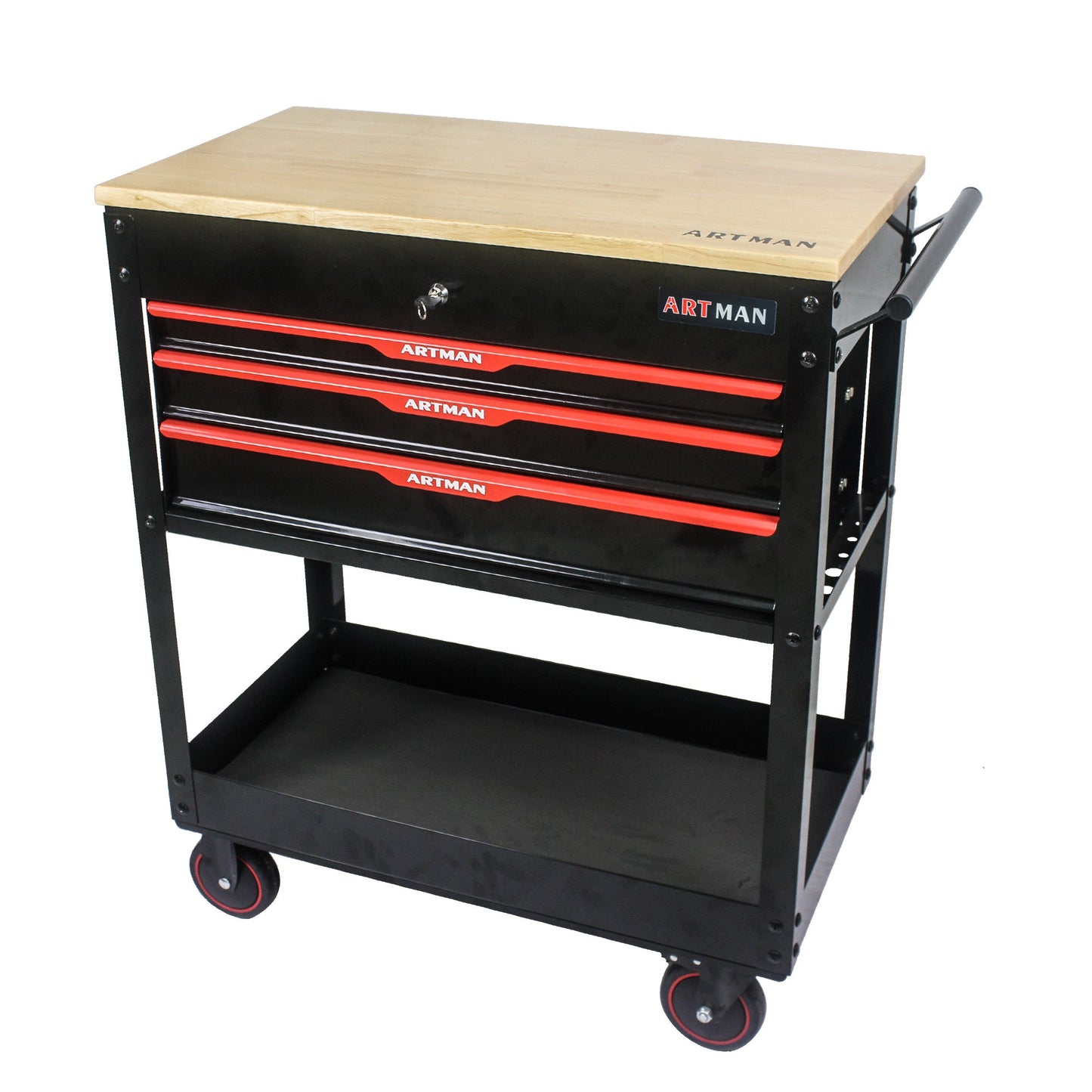 Steel Multi functions tool Cart 3 drawers garage hardware