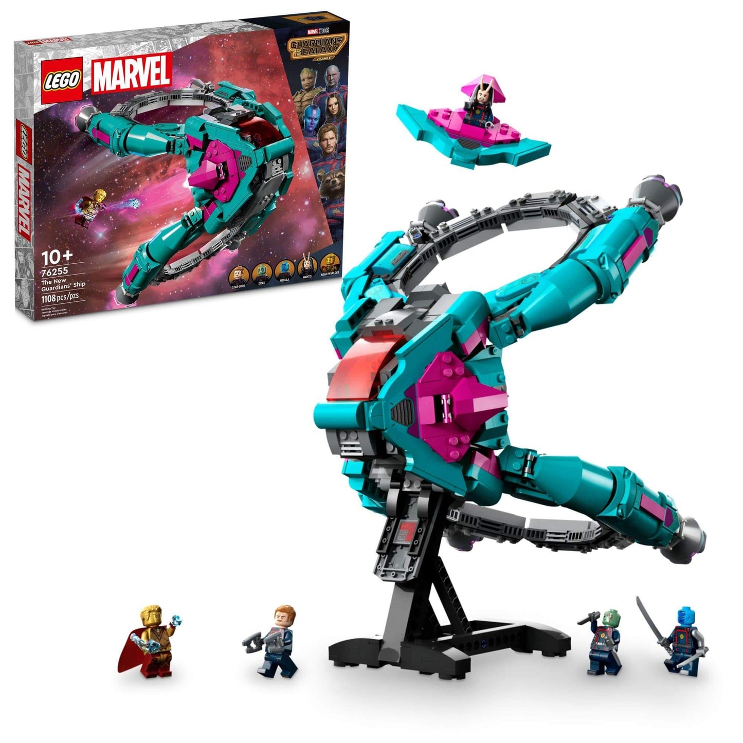 LEGO Marvel The New Guardians’ Ship 76255 Spaceship Building Toy with 5 Minifigures Collectible Model from Guardians of The Galaxy 3 Displayable Super Hero Gift Idea for Kids and Teens Ages 10+
