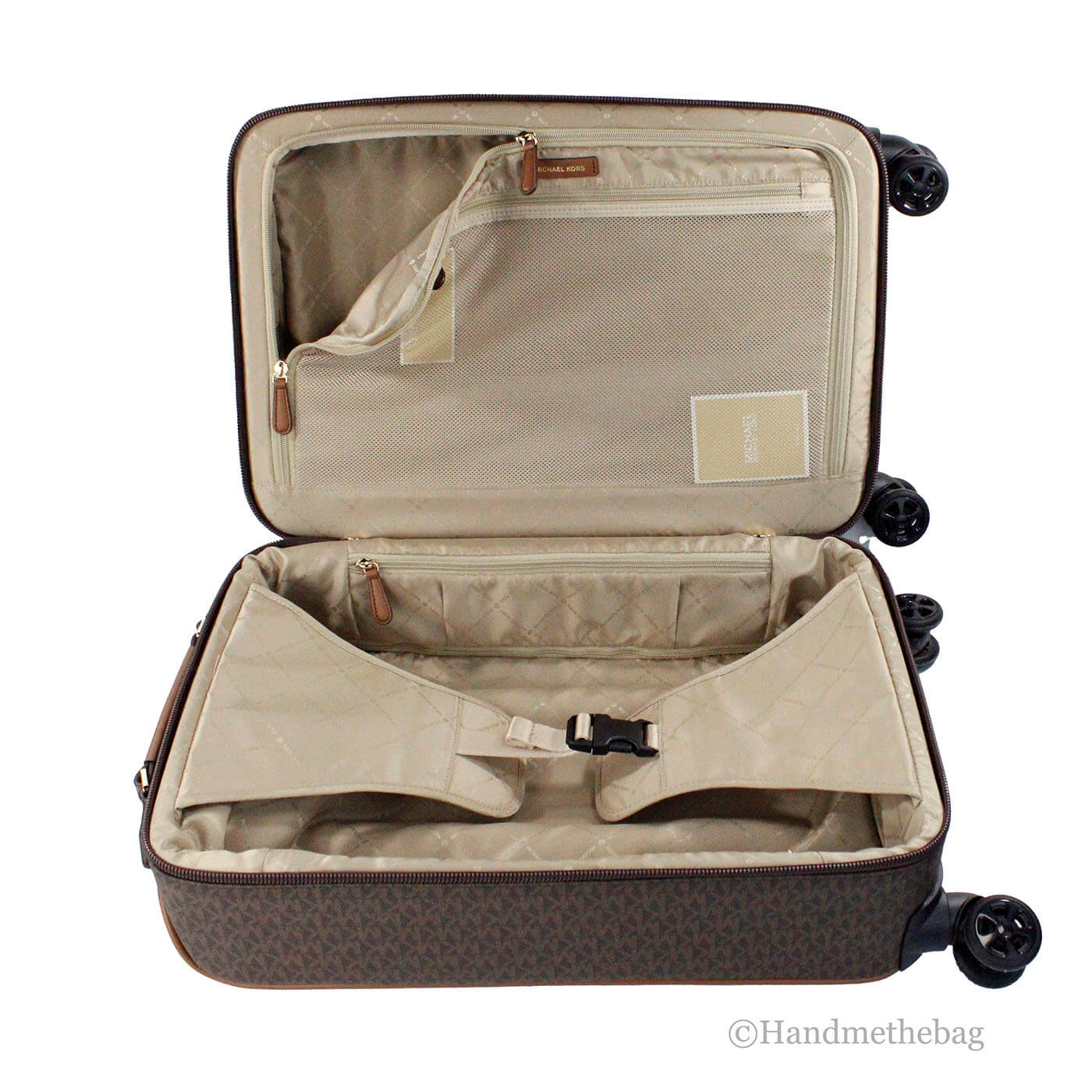 Michael Kors Travel Small Brown Trolley Rolling Suitcase
