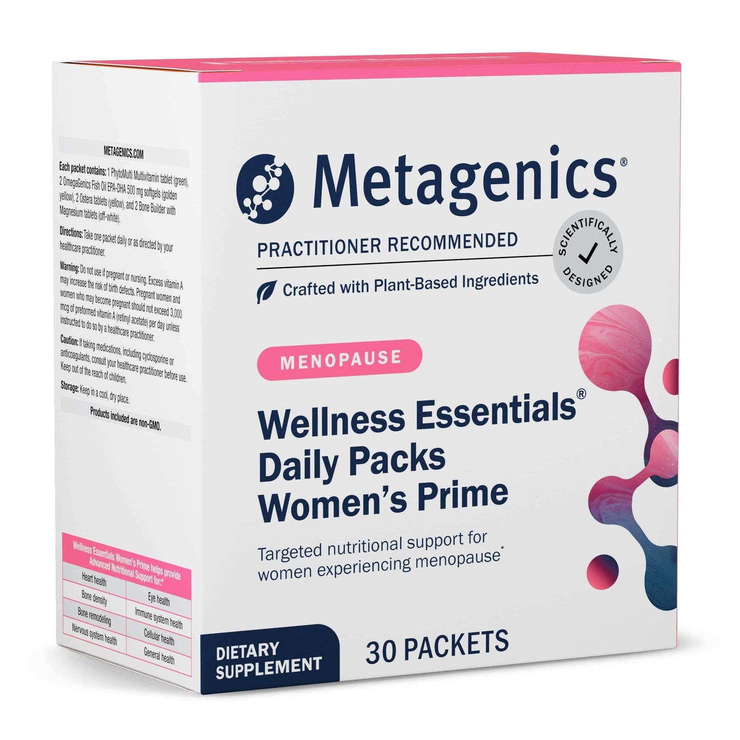 Metagenics Wellness Essentials Womens Prime - Menopause Support* - Daily Multivitamin Packets - Womens Multivitamins - Bone Density Support* - Omega-3 Fatty Acids - Non-GMO & Gluten Free - 30 Packets