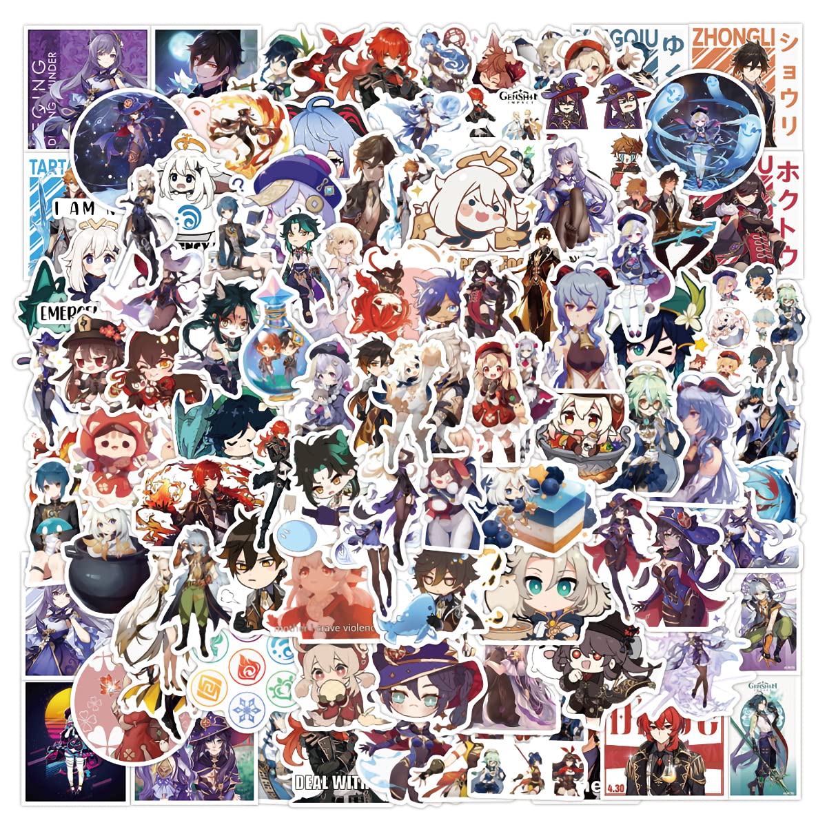 Genshin Impact Stickers 100pcs Waterproof for Decal Stickers sticker Vinyl