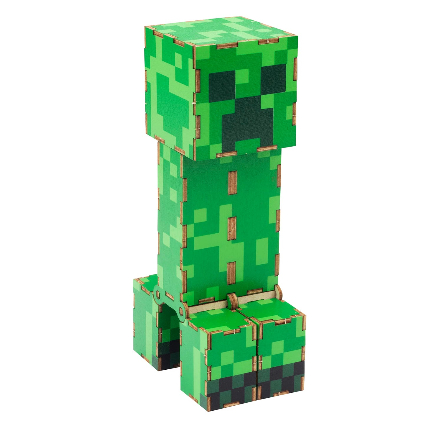 IncrediBuilds Minecraft Creeper 3D Wood Puzzle & Model Figure Kit (38 Pieces) - Build Your Own 3-D Video Game Toy No Glue Required - Officially Linensed - Easter Gift for Kids Girls Boys Teens