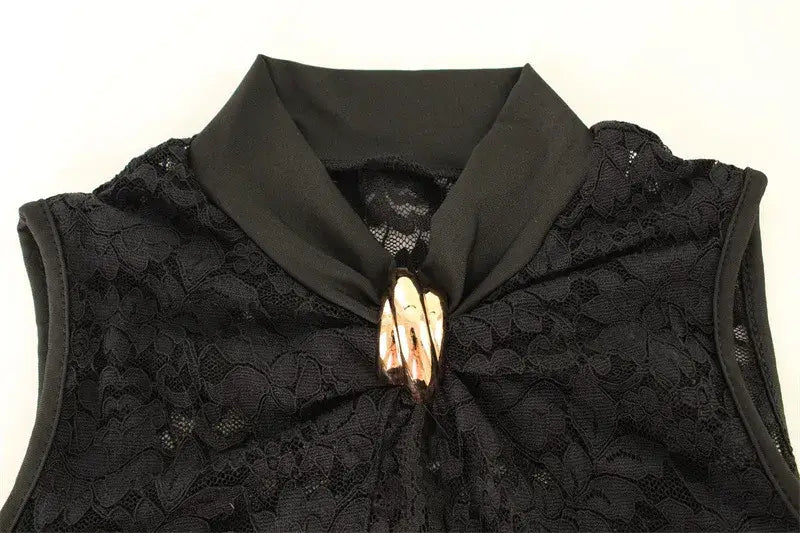 Sexy Lace Hollow Out Slit Dress valentine couple date night gift