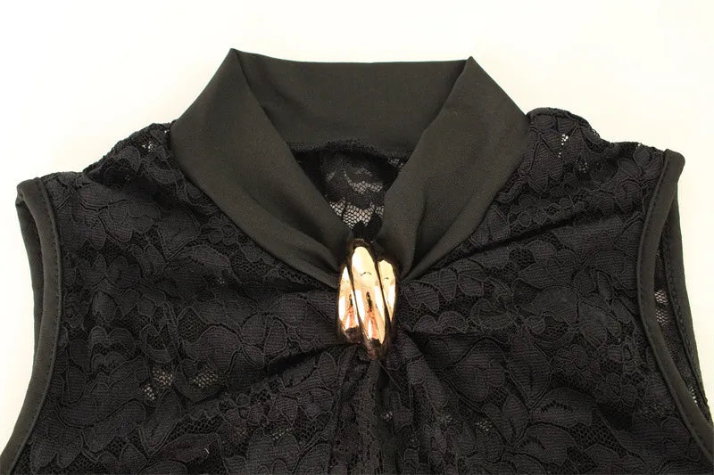 Sexy Lace Hollow Out Slit Dress valentine couple date night gift