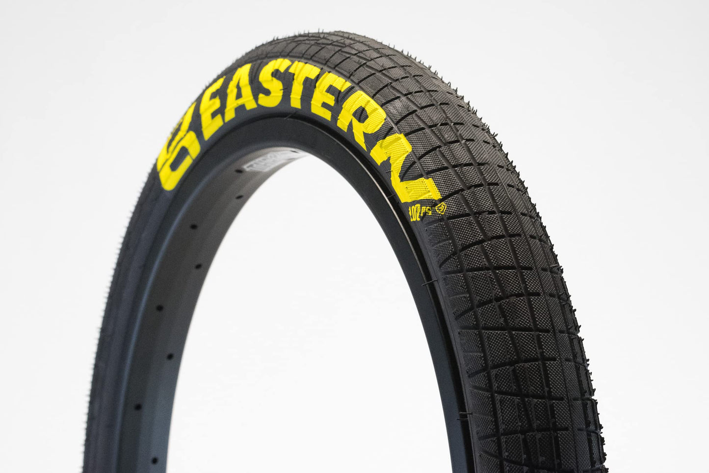 Eastern Bikes Throttle Series 20-Inch 100 PSI BMX Tire (Black & Yellow Logo 2.3")
