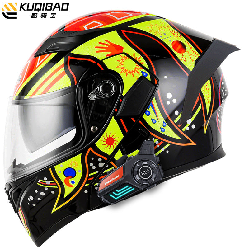 Cool Ride Anti-Fog Dual Lens Bluetooth Motorcycle Helmet
