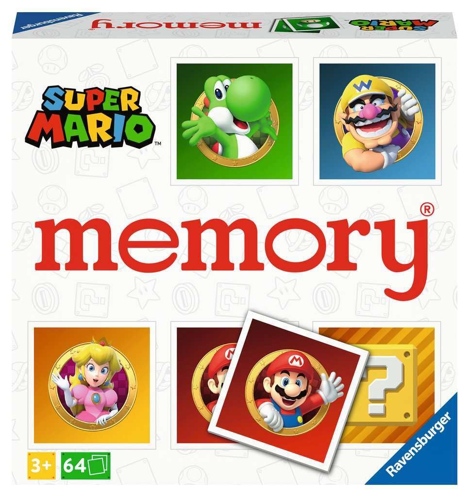 Ravensburger Super Mario Large Memory - Matching Picture Snap Pairs Game for Kids Age 3 Years and Up