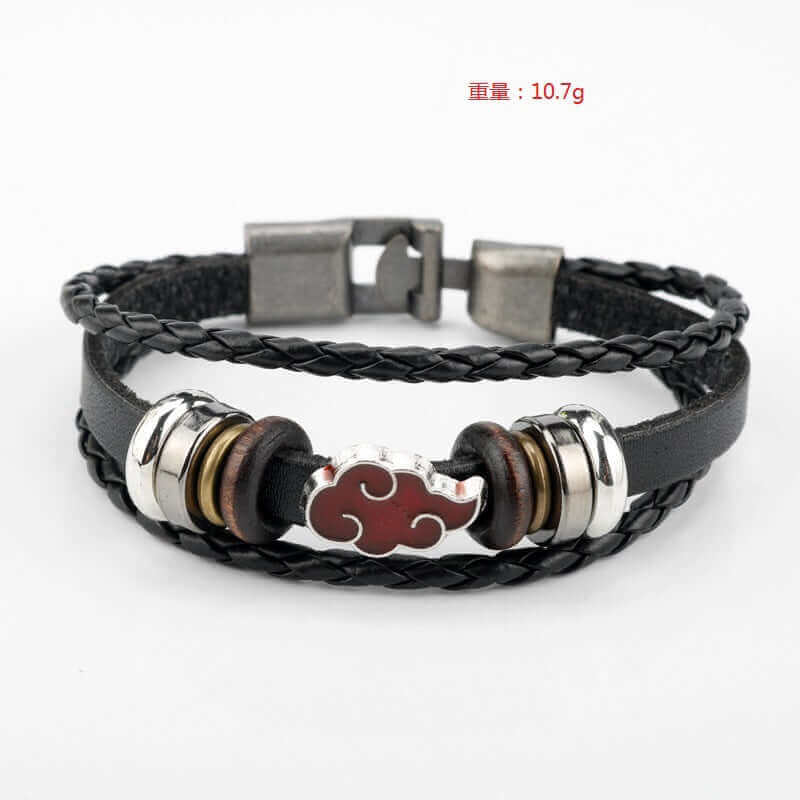 Anime Merch Accessories: Naruto, One Piece & Attack on Titan Leather Bracelet
