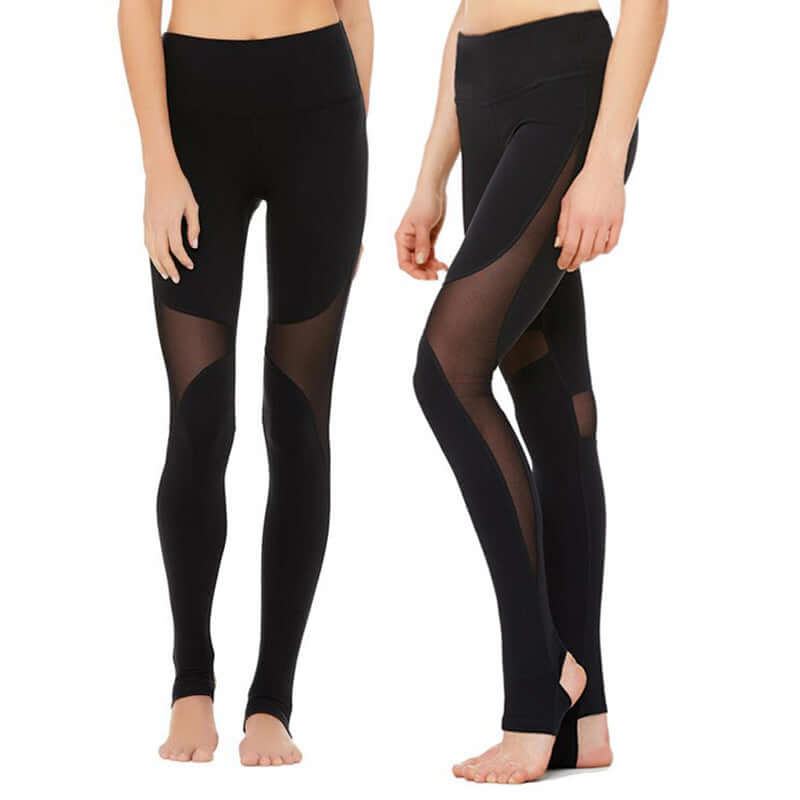 Sexy Mesh Stitching Stretch Yoga Trousers woman women date couple party night clubbing