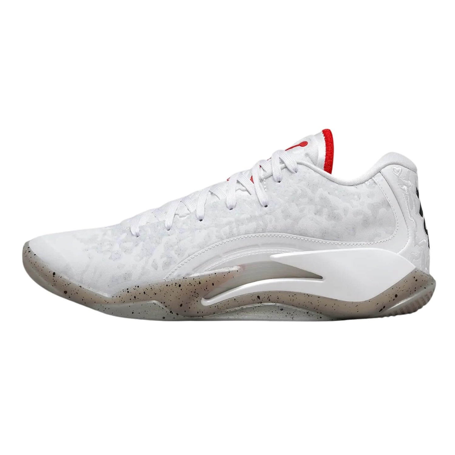 NIKE Jordan Zion 3 Men Shoes (DR0675-106 White/University RED/Cement Grey) Size 8