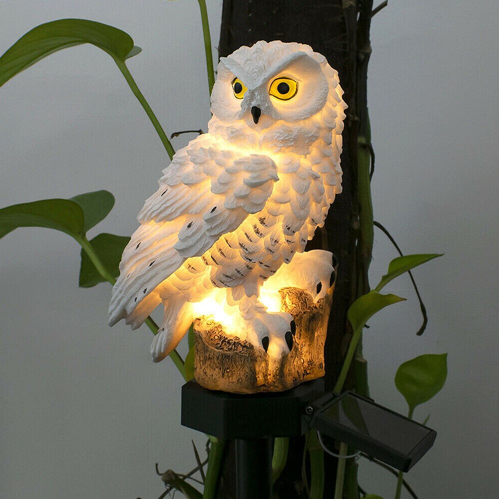 Solar powered Owl shape Garden Lawn Light
