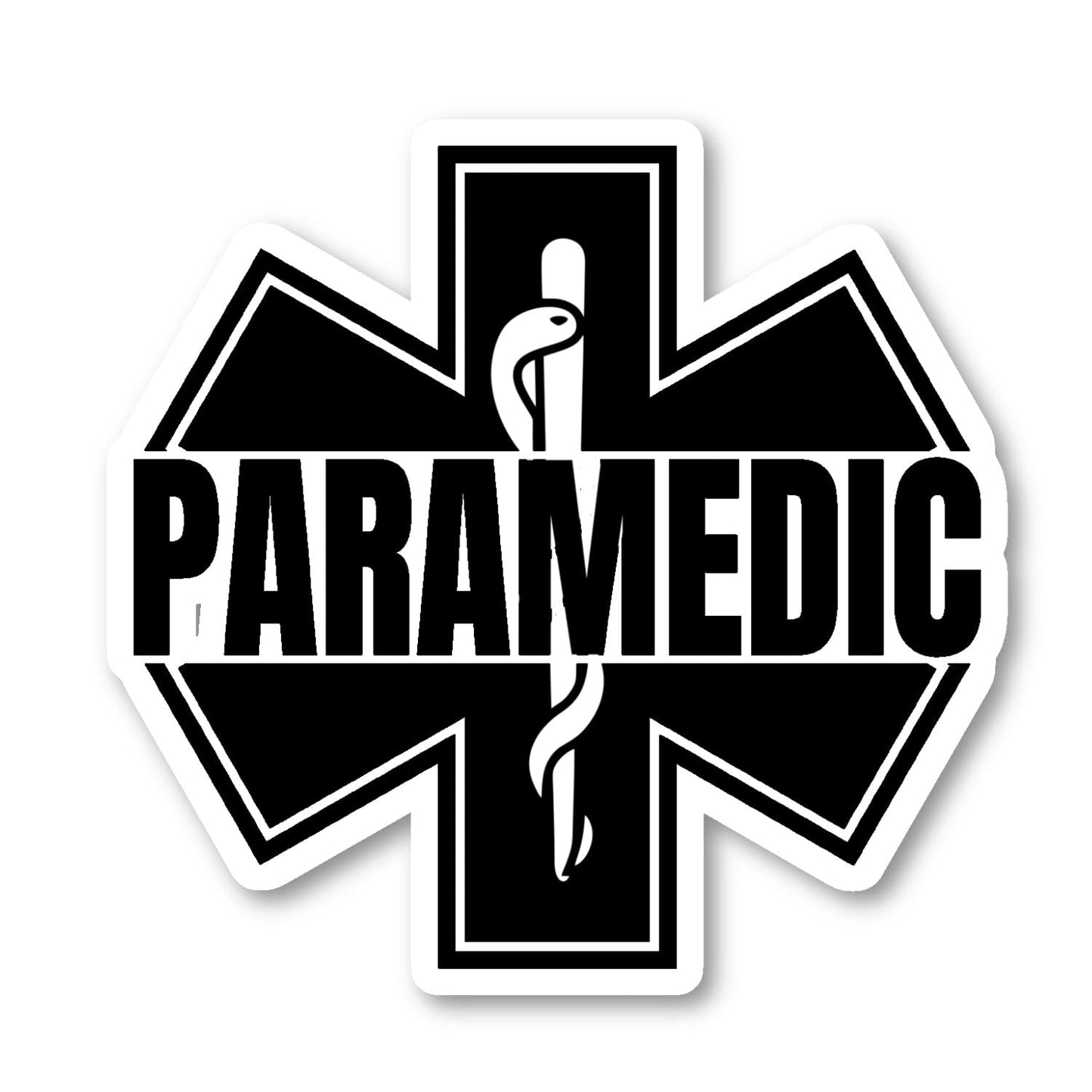 Star of Life Paramedics Sticker Paramedic Star EMS EMT Stickers - Laptop Stickers - Vinyl Decal - Laptop Phone Tablet Vinyl Decal Sticker S215099 (4 Inches)