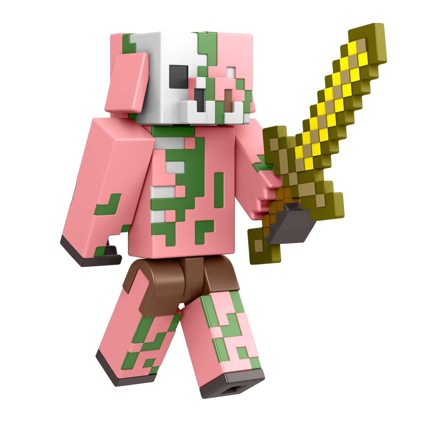 Mattel Minecraft Craft-A-Block Zombie Figure Authentic Pixelated Video-Game Character Action Toy to Create Explore and Survive Collectible Gift for Fans Age 6 Years and Older