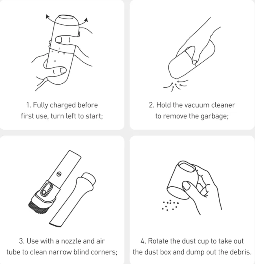Wireless Dual-Use Mini Vacuum Cleaner 45w 220 (V)