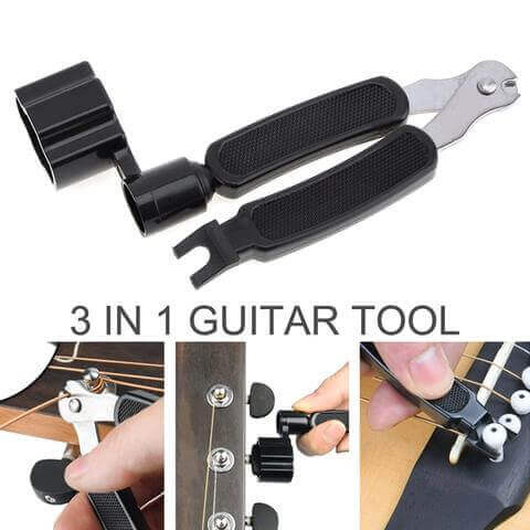 3-in-1 Guitar String Winder Cutter and Bridge Puller