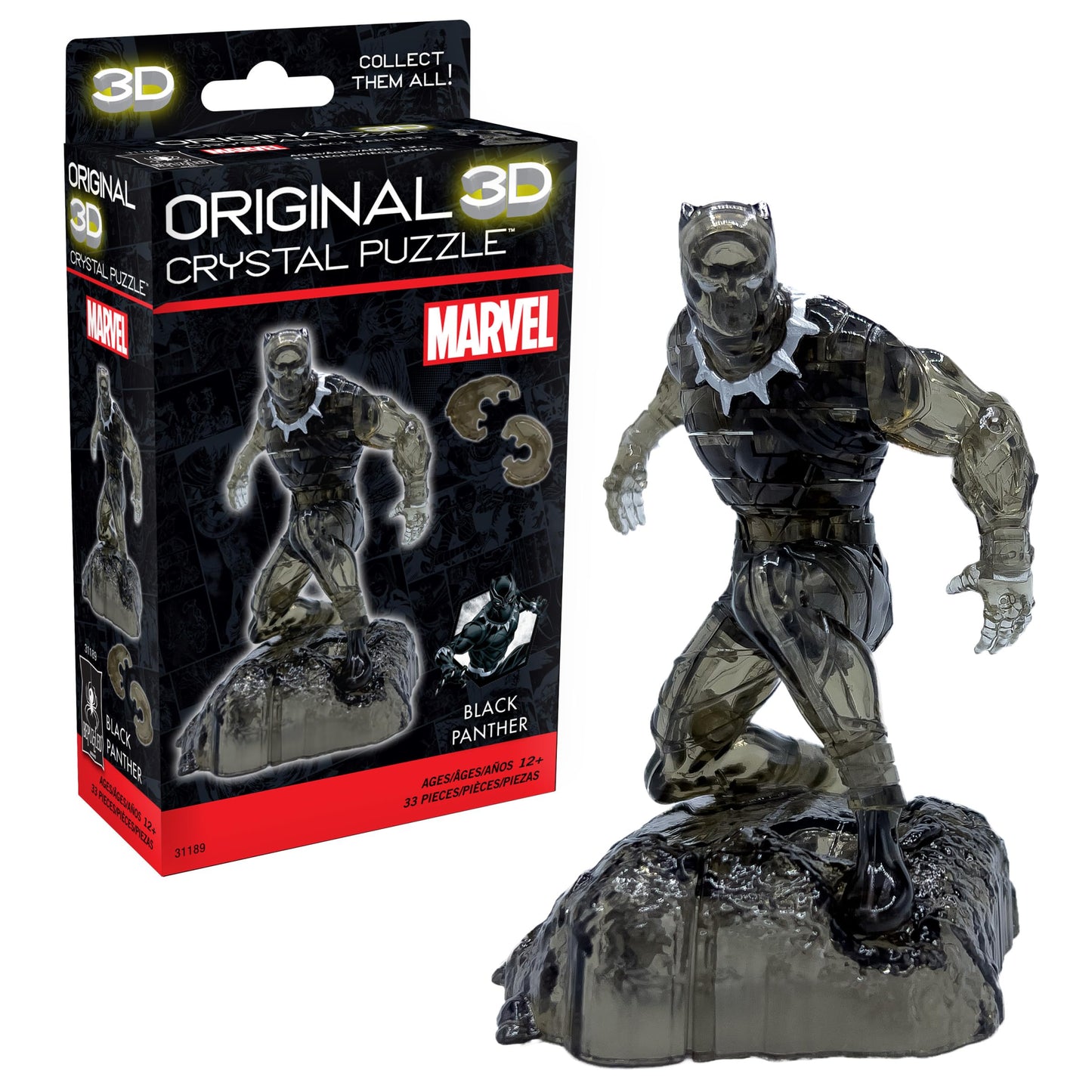 BePuzzled Marvel Black Panther Super Hero Original 3D Crystal Puzzle for Puzzlers Ages 12 and Up