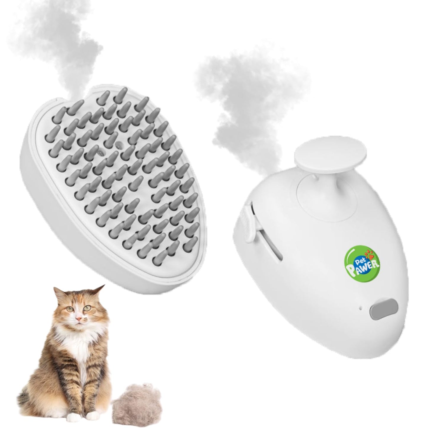 4 in 1 Cat Steam Brush for Shedding Rechargeable Cat Brush with Steam Steam Pet Hair Brush for Indoor Cats Massage Cleaning Shedding Combing & Remove Floating Hair All In One