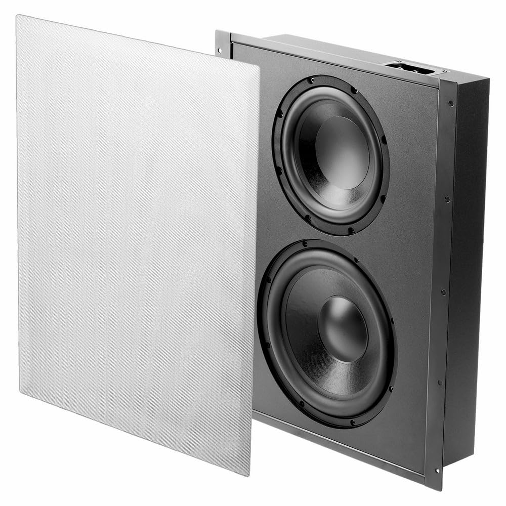 OSD Trimless in Wall Subwoofer Dual 8" Woofers 300W Sealed Enclosure Magnetic Grill SL800