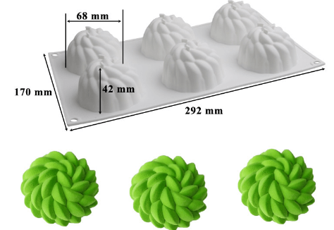 French Flower Cake Silicone Molding Mousse Molds (One Piece)