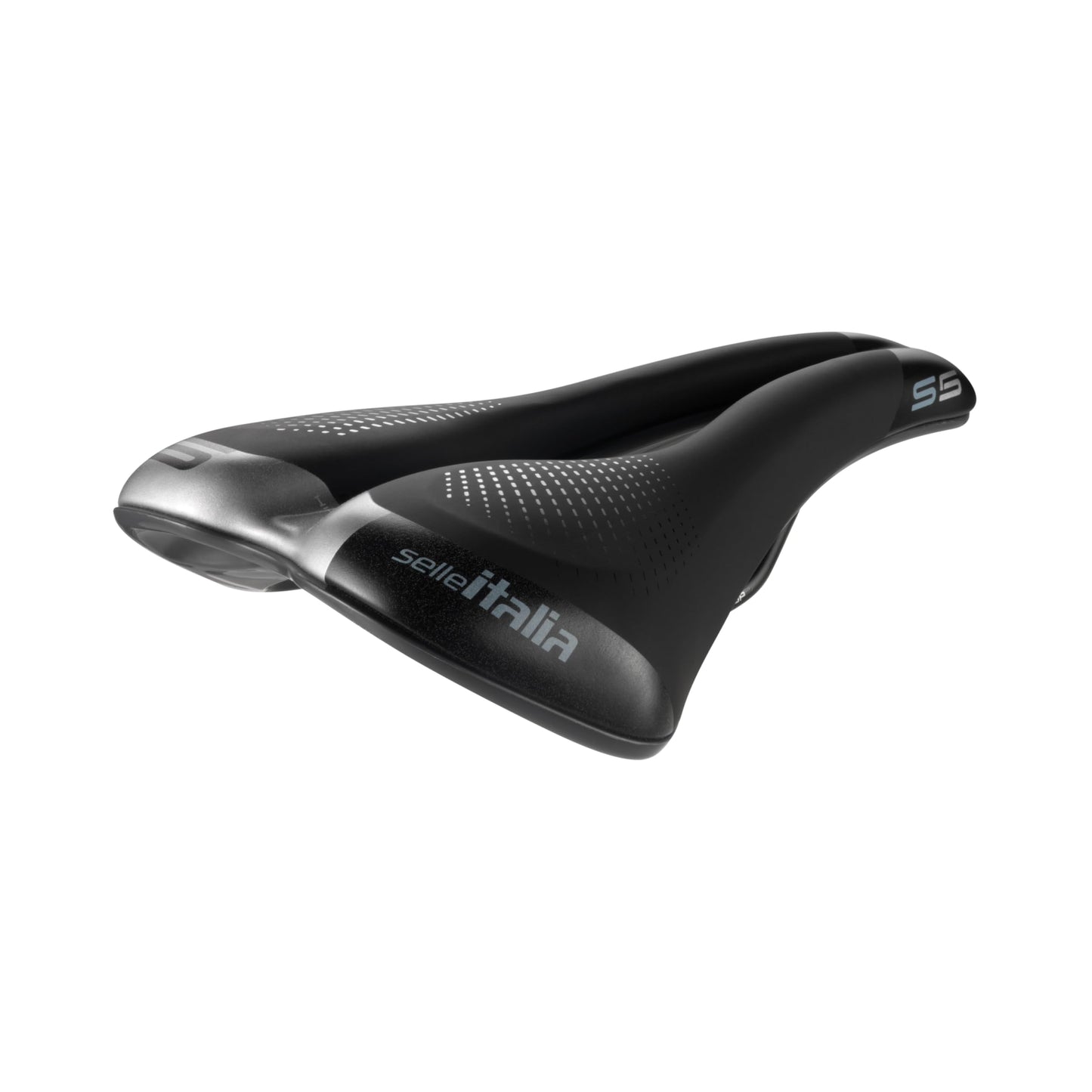Selle Italia S 5 Superflow Road Bike Saddle Hi-Viz - Comfortable Gel Bike Seat for Commuting Fitness City and Leisure Biking - Road Bike Seat for Men and Women Black 255 x 160mm 325g (SI510838)