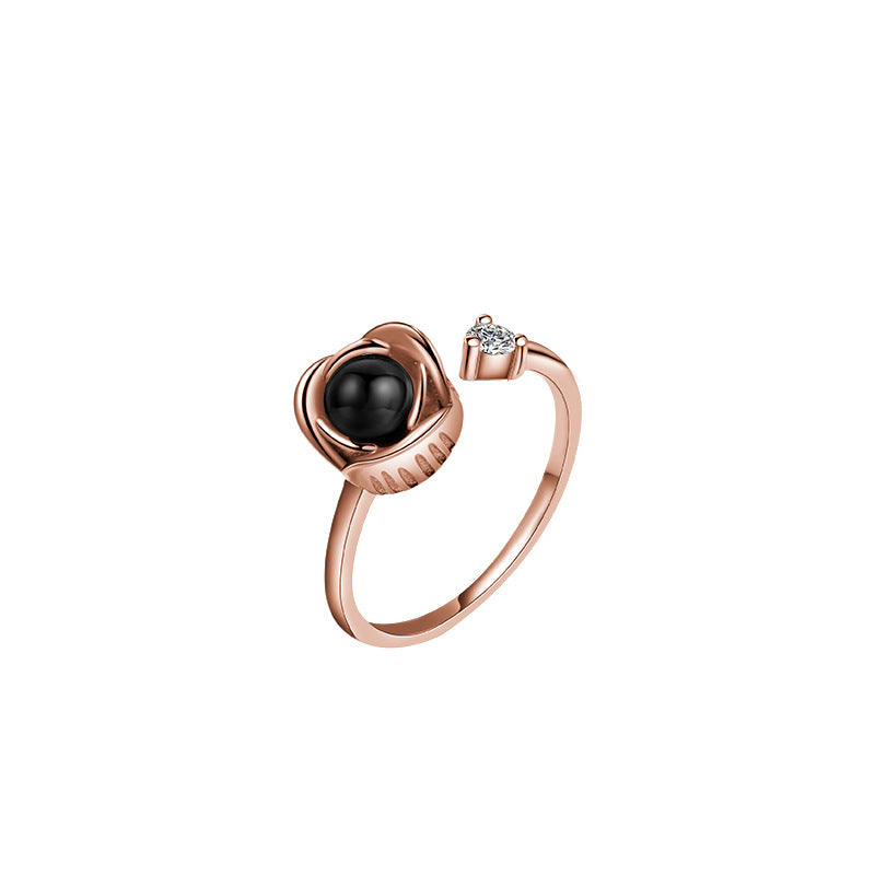 Rose Projection Couple Ring valentine couple birthday gift