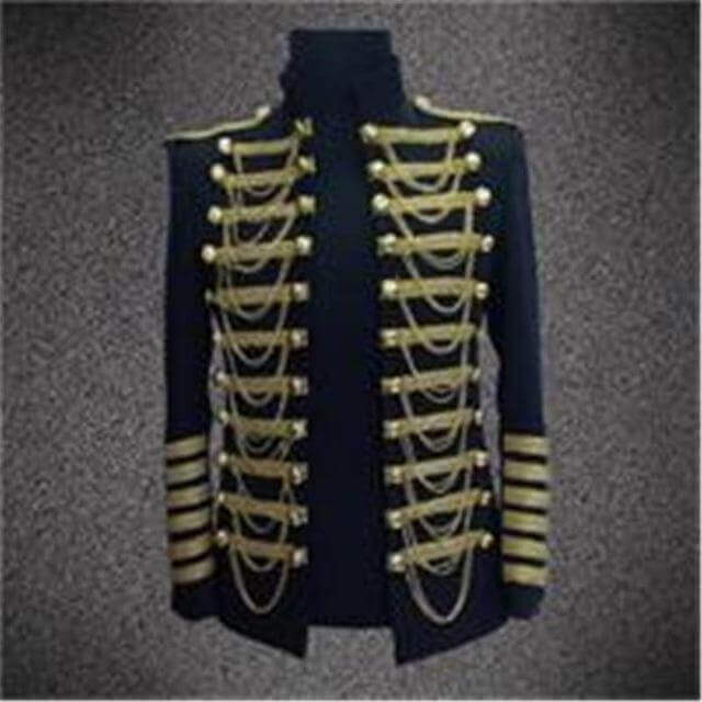 Men's Military Style Nightclub DJ Outfit with Chains