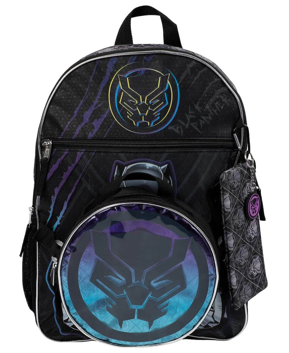 Marvel Comics Black Panther 5-Piece Backpack school bag Set