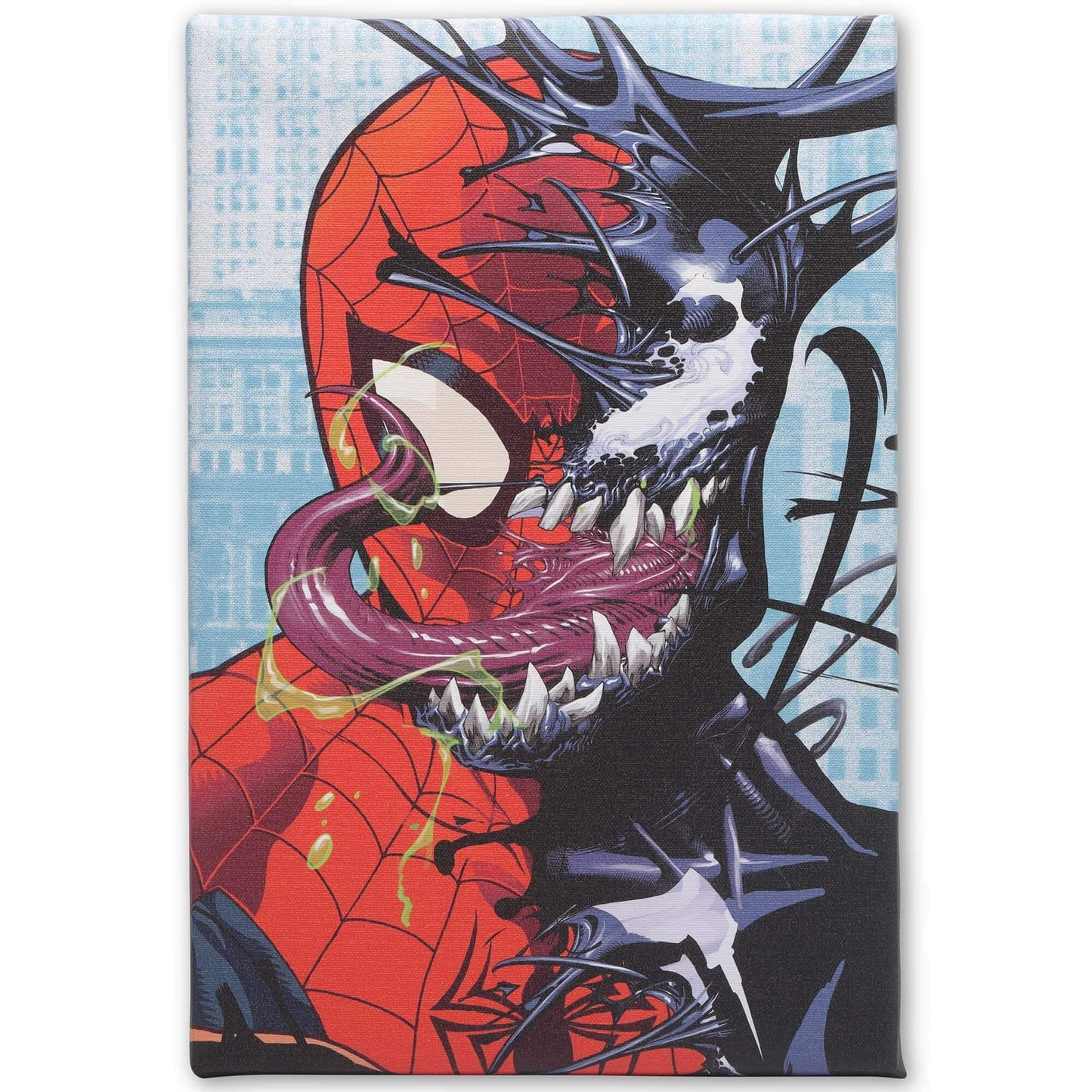 Open Road Brands Marvel Spider-Man and Venom Dual Face Gallery Wrapped Canvas Wall Decor - Venom Wall Art for Man Cave or Movie Room