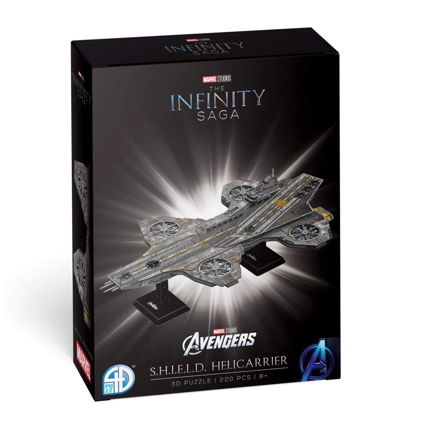 4D Build Marvel Studios Avengers Helicarrier 3D Puzzle Paper Model Kit 220 Piece Paper Model Kit for Teens and Adults Ages 8+