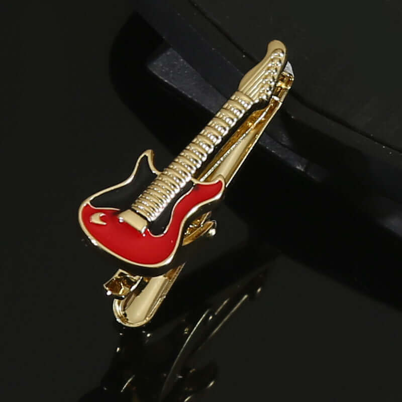 Trendy Men's Alloy Tie Clip - Cute Guitar Design