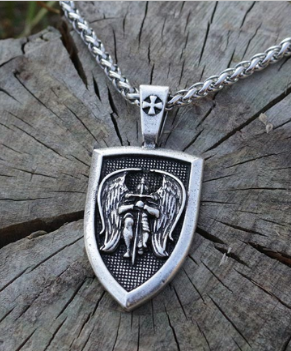 Saint Michael Archangel Men Man Necklace silver (One Piece)