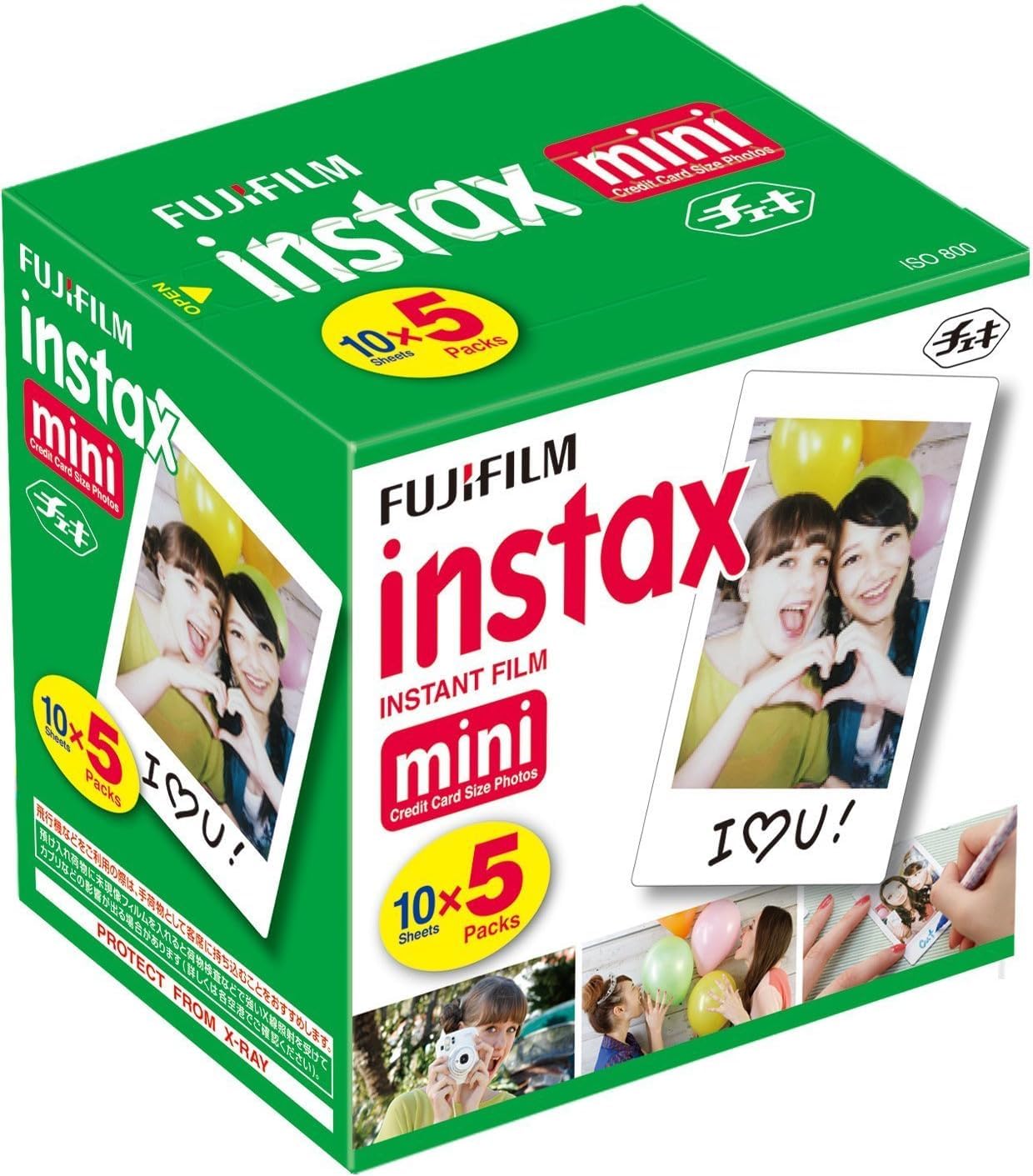Fujifilm Instax Mini Instant Film 10 Sheets×5 Pack(Total 50 Shoots)