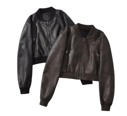 Vintage Genuine Leather Jacket - Rebel Women Woman (One Piece)