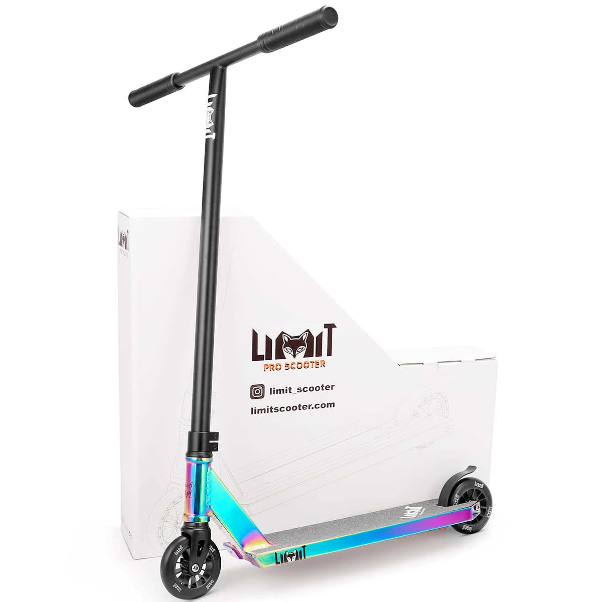 LMT69 Professional Scooter-Trick Scooter-Intermediate Beginner Stunt Scooter Suitable - Children Teenagers Adults 8 Years Old Above(Black Color)