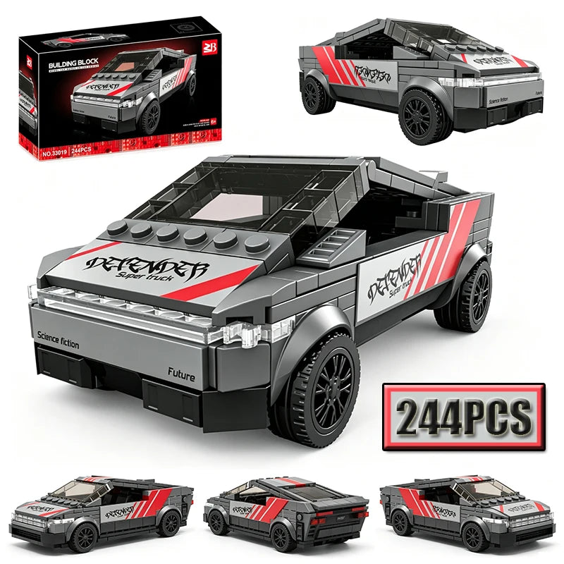 MOC Multi Style Racing Building Blocks Creative DIY Assembly Car Models Home Decor Puzzle Toy Ideal Birthday Gift