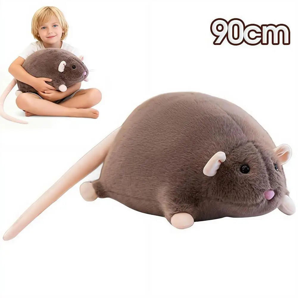 Cute 40/90cm Mouse Doll Plush Oversized Flower Branch Rat Doll Cartoon Soft Animal Figure Kids Gift Birthday Plush Animal