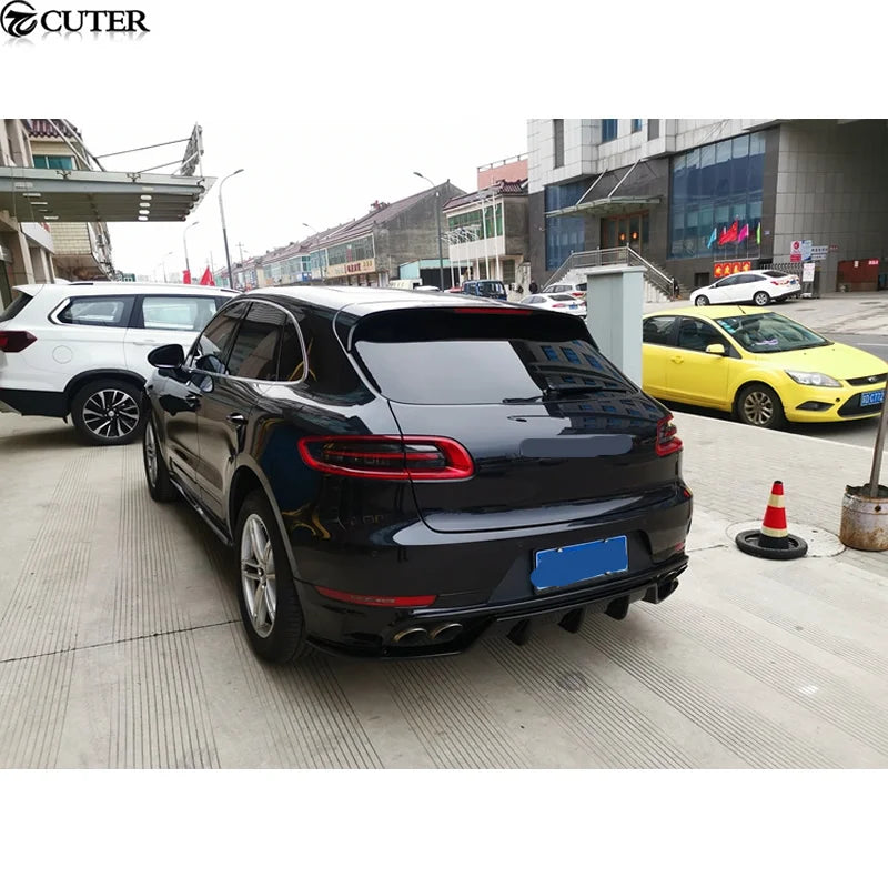 Newest Carbon Fiber Frp Rear Bumper Diffuser Lip for Porsche Macan Car Body Kit 14-19