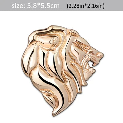 DSYCAR 1Pcs Badge Logo Car Sticker Reflective Decal Auto Decoration Badge Motorcycle Lion Head Emblem 3D Metal Windshield New
