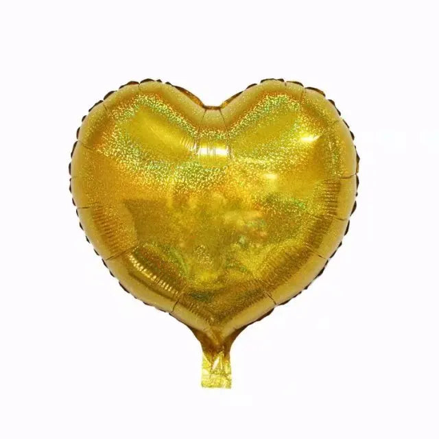 10pcs/lot 18inch Laser Metallic Star heart Foil Balloons Wedding Baby Shower Birthday Party Decor Helium Inflatable Globos Gift