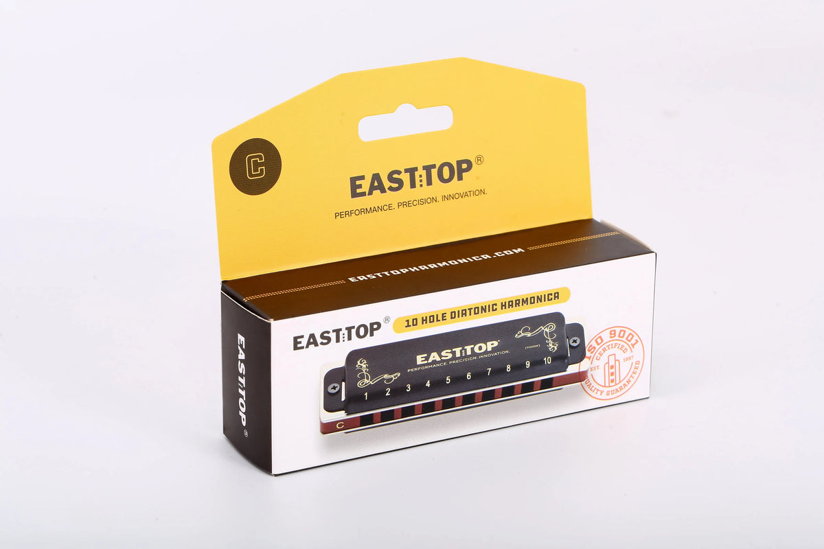 East top new T008K blues diatonic harmonica,professional harmonica,mouth organ,for beginner,player,gifts