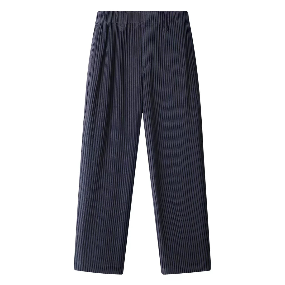 Miyake Pleated Men Pants Casual Loose Wide Leg Draped Trousers Business Casual Daily Wear