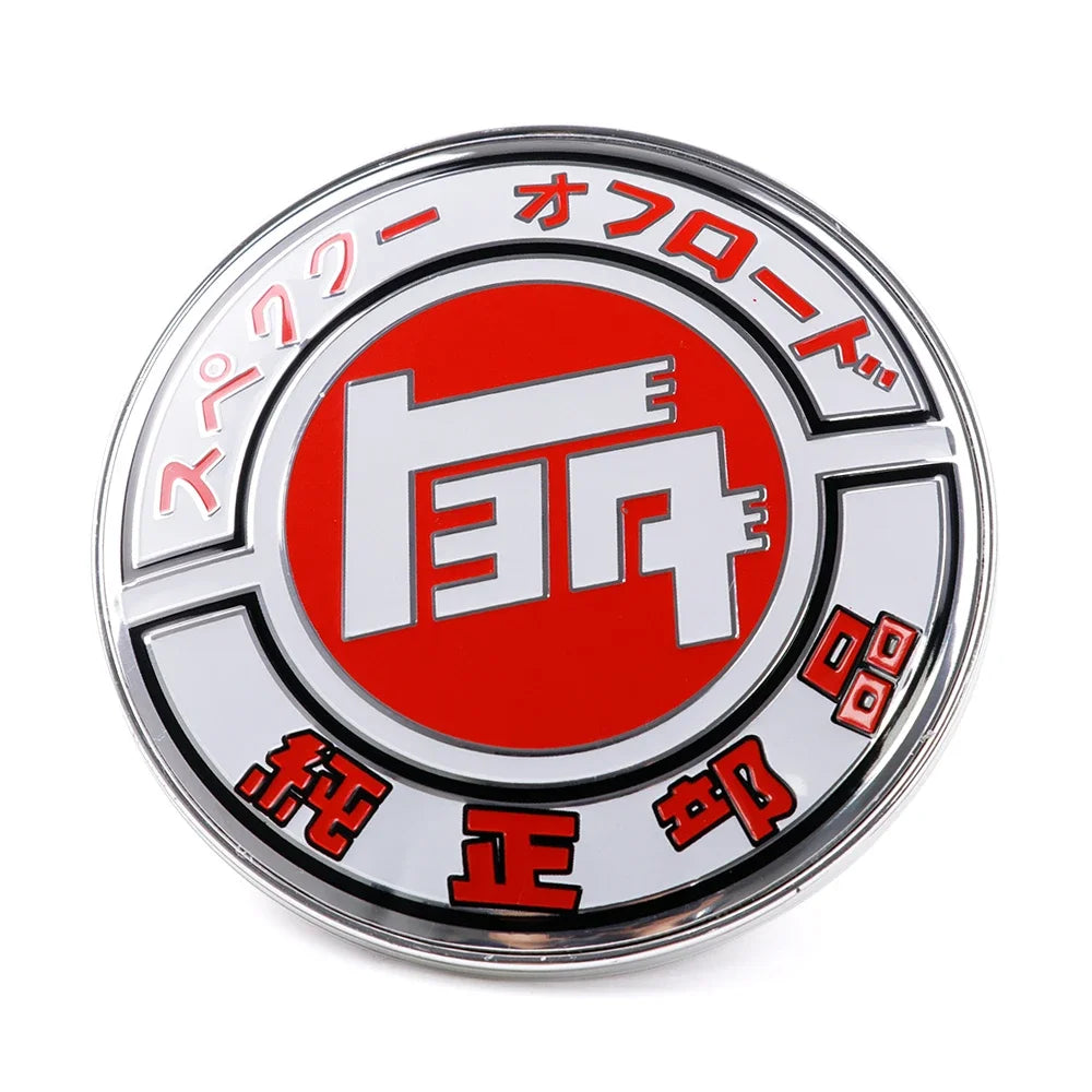 JDM TEQ JAF Style Front Grill Metal Badge Japan Emblem Decal Car Accessories Diameter 9cm