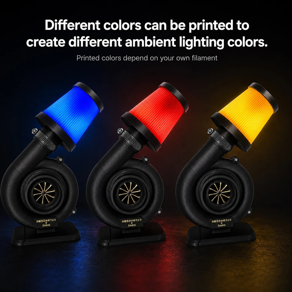For 3D Printer Multi-color Creative Turbo Lamp DIY Assembly And Soft & Even Creative Lighting DIY For 3D Printer Part