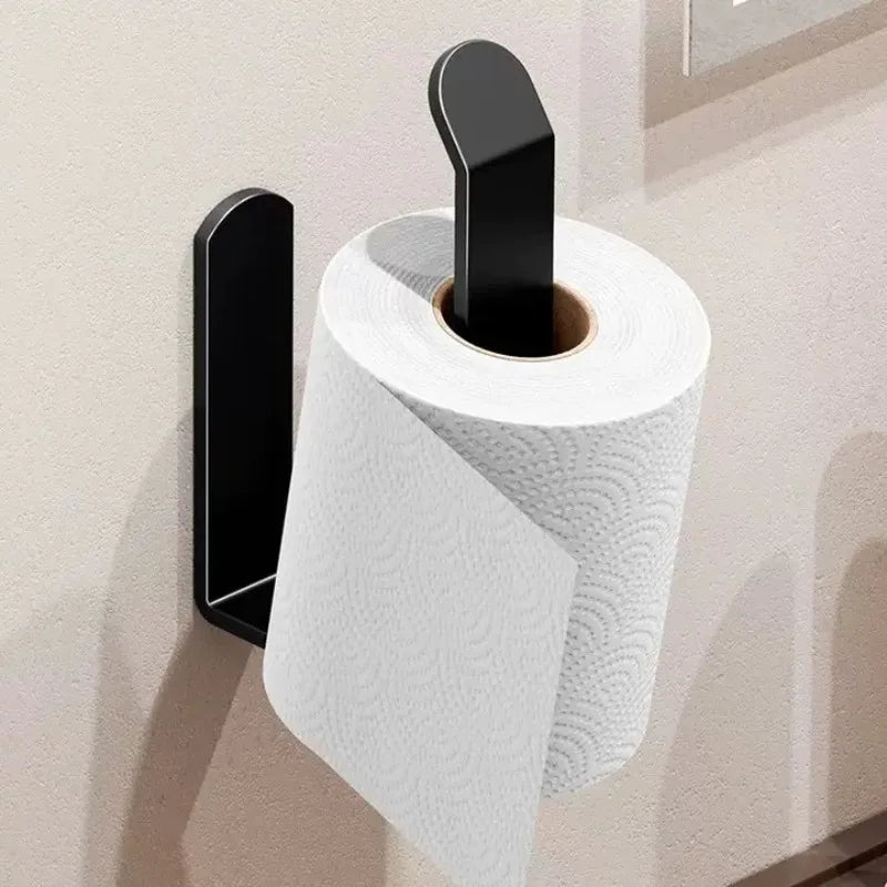 Self Adhesive Towel Rack, Wall Mounted Bathroom Supplies, Bathroom Towel Rack Hanger, Non Perforated Toilet Paper Holder