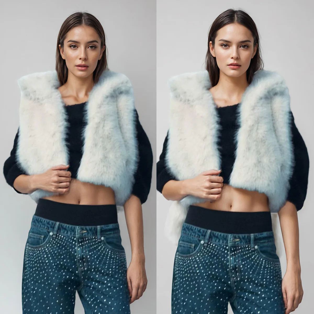 Women's Clothing Autumn Fur Vest Y2k New Streetwear Trendy Vests Tank Tops Faux Fur Tops Winter Coat Women Fur Coat Jackets