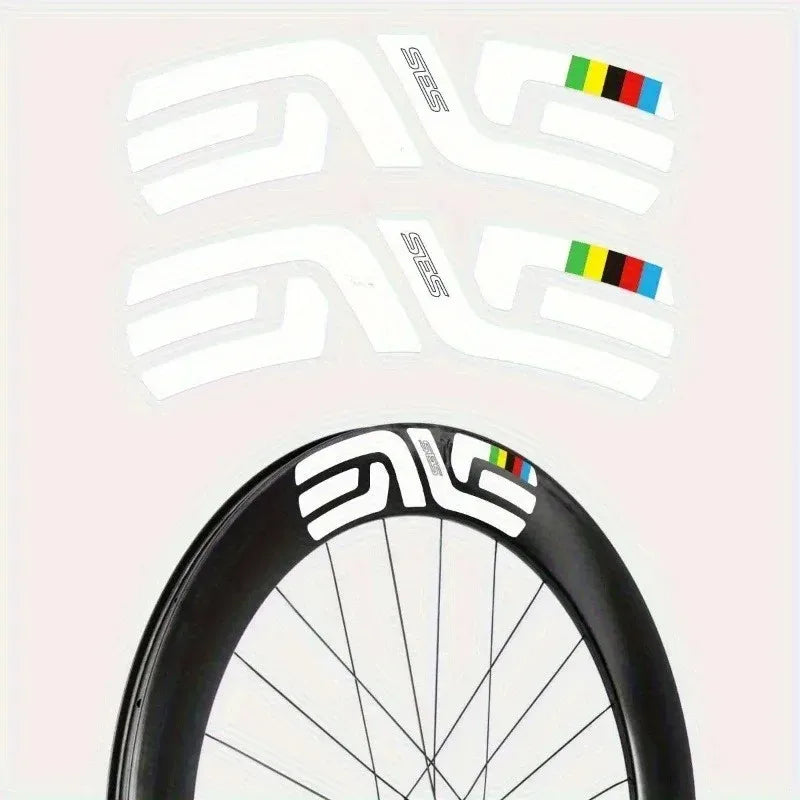 12pcs ENVE SES Bicycle Tire Sticker White Reflective Sticker Embellishment for Road Bikes Wheel Rim Decal Cycling