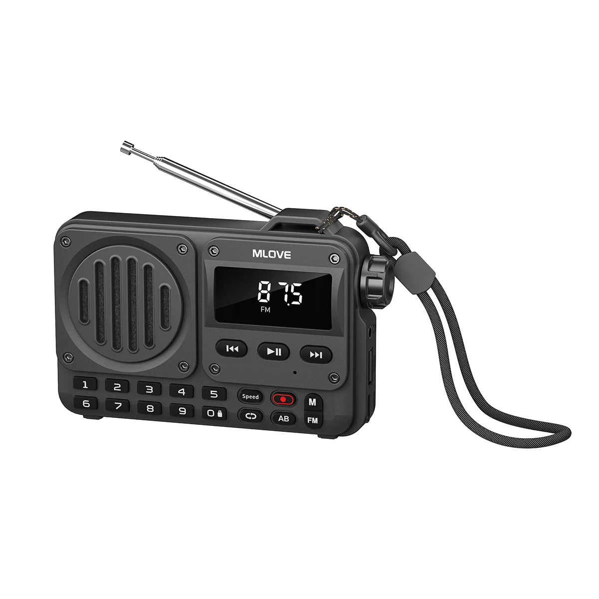MLOVE BV800P Portable Bluetooth Speaker with FM Radio And MP3 Player Features USB TF Card AUX Antenna All-in-One Audio