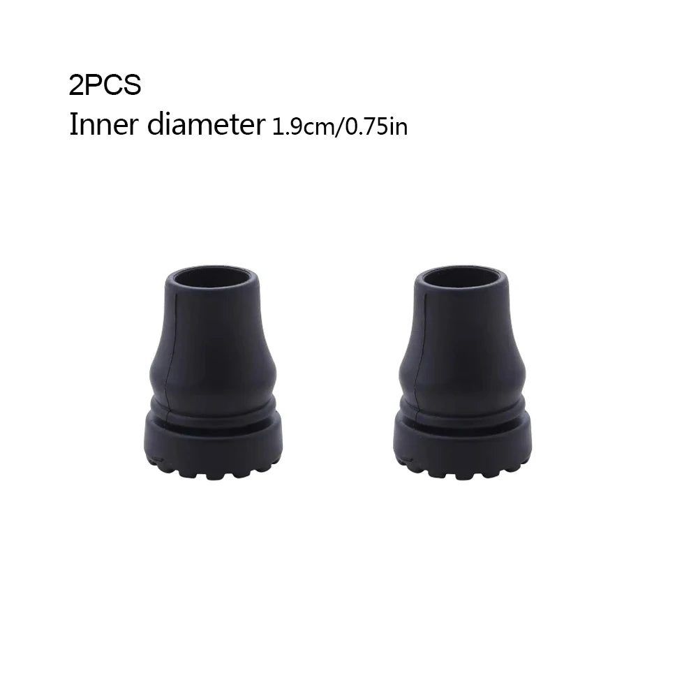 2Pcs Rubber Cane Tips Heavy Duty Walking Cane Tips Anti-Slip Replacement for Canes Walking Sticks Hiking Sticks Seniors Crutches