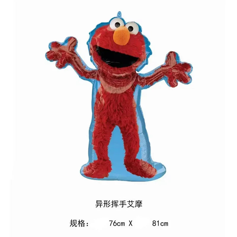 Cartoon Sesames Streeted Birthday Party Decoration Elmo Theme Balloon Set Plates Tissue Tablecloth Party Supplies Baby Shower