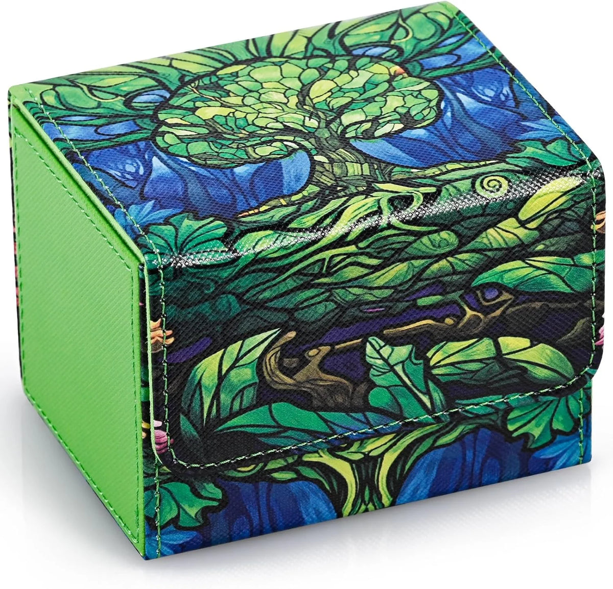Deck Box for TCG Cards, Trading Card Storage Box Holds 120+ Sleeved Cards PU Leather Card Box Suits CCG Magic Cards